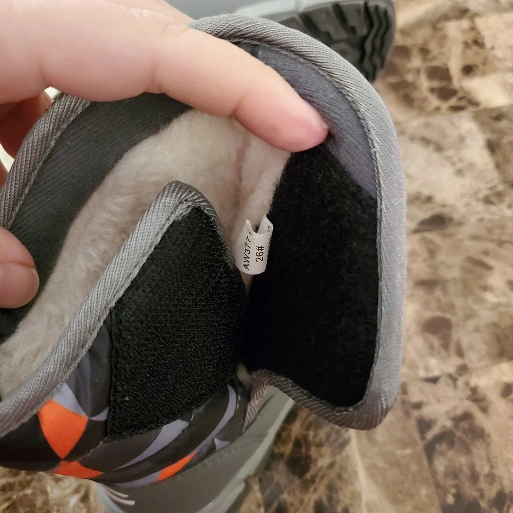Hobibear Toddler Winter Snow Waterproof Boots Kids‎ Size 26EU/ 9.5US Gray Multi